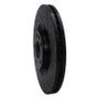R1 04-09 Audi S4 Front Right Drilled & Slotted Black Brake Rotor