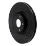 R1 04-09 Audi S4 Front Left Drilled & Slotted Black Brake Rotor