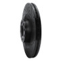 R1 01-03 Audi S8 Front Right Drilled & Slotted Black Brake Rotor