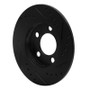 R1 01-06 Audi TT Quattro Rear Left Drilled & Slotted Black Brake Rotor