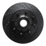 R1 05-07 Ford F-350 Super Duty 2WD Front Right Drilled & Slotted Black Brake Rotor