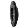 R1 00-02 Audi S4 Rear Left Drilled & Slotted Black Brake Rotor