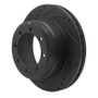 R1 05-12 Ford F-350 Super Duty 4WD Rear Left Drilled & Slotted Black Brake Rotor