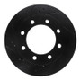 R1 05-12 Ford F-250 4WD (Super Duty) Front Left Drilled & Slotted Black Brake Rotor