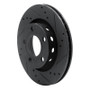 R1 00-03 Audi A8 Rear Right Drilled & Slotted Black Brake Rotor