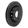 R1 00-03 Audi A8 Rear Left Drilled & Slotted Black Brake Rotor