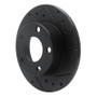 R1 98-01 Audi A6 Quattro Rear Right Drilled & Slotted Black Brake Rotor