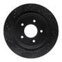 R1 04-06 Ford E-150 Club Wagon Rear Right Drilled & Slotted Black Brake Rotor