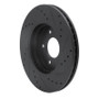 R1 05-12 Ford Escape Front Left Drilled & Slotted Black Brake Rotor