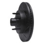 R1 04-06 Ford E-150 Front Right Drilled & Slotted Black Brake Rotor