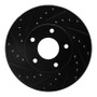 R1 02-07 Nissan X-Trail (Mexico) Front Left Drilled & Slotted Black Brake Rotor