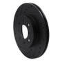 R1 06-11 Fiat Panda (Mexico) Front Left Drilled & Slotted Black Brake Rotor
