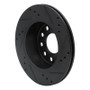 R1 90-97 Audi S4 Rear Left Drilled & Slotted Black Brake Rotor