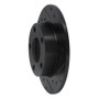 R1 85-00 Audi 5000S Quattro Rear Right Drilled & Slotted Black Brake Rotor