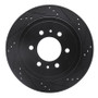 R1 04-11 Ford F-150 RWD Rear Left Drilled & Slotted Black Brake Rotor