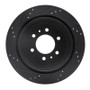 R1 04-11 Ford F-150 RWD Rear Left Drilled & Slotted Black Brake Rotor