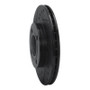 R1 84-87 Audi 4000 Quattro Front Left Drilled & Slotted Black Brake Rotor