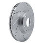 R1 13-19 Mazda CX-5 Front Right Drilled & Slotted Silver Brake Rotor