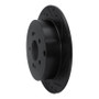 R1 04-11 Mitsubishi Endeavor Rear Right Drilled & Slotted Black Brake Rotor