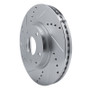 R1 13-19 Mazda 6 Front Left Drilled & Slotted Silver Brake Rotor