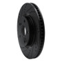 R1 02-08 Seat ALHAMBRA Front Left Drilled & Slotted Black Brake Rotor