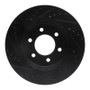 R1 02-06 Ford Expedition Front Right Drilled & Slotted Black Brake Rotor