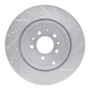 R1 07-15 Mazda CX-9 Rear Left Drilled & Slotted Silver Brake Rotor