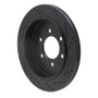 R1 02-06 Ford Expedition Rear Left Drilled & Slotted Black Brake Rotor