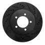 R1 02-05 Ford Explorer Front Right Drilled & Slotted Black Brake Rotor