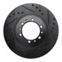 R1 90-04 Mitsubishi Montero Sport (USA/Canada) Front Right Drilled & Slotted Black Brake Rotor