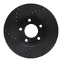 R1 01-07 Ford Escape Front Right Drilled & Slotted Black Brake Rotor