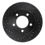 R1 97-02 Ford Expedition Front Left Drilled & Slotted Black Brake Rotor