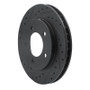 R1 97-02 Ford Expedition Front Left Drilled & Slotted Black Brake Rotor