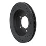 R1 97-02 Ford Expedition Front Left Drilled & Slotted Black Brake Rotor