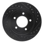 R1 97-02 Ford Expedition Front Left Drilled & Slotted Black Brake Rotor