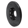 R1 09-15 Mitsubishi Lancer Front Left Drilled & Slotted Black Brake Rotor