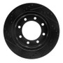 R1 99-05 Ford F-250 4WD (Super Duty) Front Right Drilled & Slotted Black Brake Rotor
