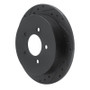 R1 97-04 Ford F-150 RWD Rear Left Drilled & Slotted Black Brake Rotor