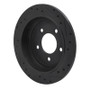 R1 97-04 Ford F-150 RWD Rear Left Drilled & Slotted Black Brake Rotor