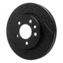 R1 10-17 Volkswagen AMAROK (Mexico) Front Left Drilled & Slotted Black Brake Rotor