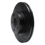 R1 01-11 Ford Explorer Sport Front Right Drilled & Slotted Black Brake Rotor