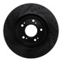 R1 04-12 Mitsubishi Eclipse Front Right Drilled & Slotted Black Brake Rotor