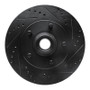 R1 00-04 Ford F-150 RWD Front Right Drilled & Slotted Black Brake Rotor