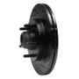 R1 00-04 Ford F-150 RWD Front Right Drilled & Slotted Black Brake Rotor