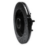 R1 00-04 Ford F-150 RWD Front Right Drilled & Slotted Black Brake Rotor