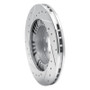 R1 99-03 Mazda Protege Front Right Drilled & Slotted Silver Brake Rotor
