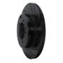 R1 03-06 Mitsubishi Lancer Rear Right Drilled & Slotted Black Brake Rotor