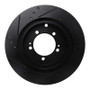 R1 93-99 Dodge STEALTH Rear Right Drilled & Slotted Black Brake Rotor