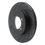 R1 93-99 Dodge STEALTH Rear Left Drilled & Slotted Black Brake Rotor
