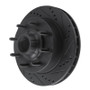 R1 99-02 Ford F-250 2WD (Super Duty) Front Right Drilled & Slotted Black Brake Rotor